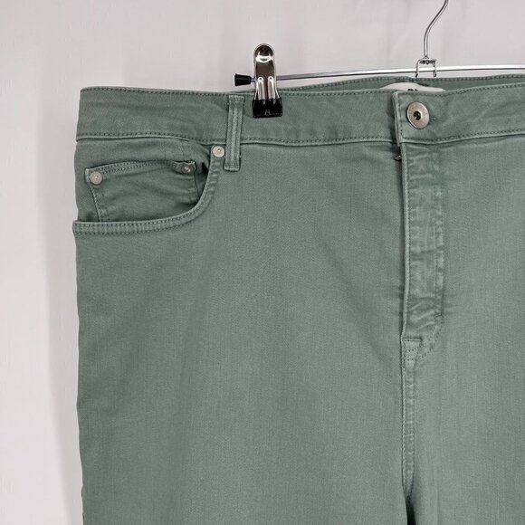 Vinyard Vines Jamie High-Rise Garment-Dyed Jeans Size 35 Green Stretch Coastal - Picture 3 of 14
